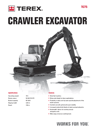 Excavatoare pe șenile Terex TC 75