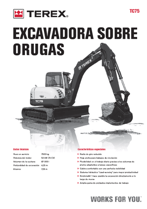 Excavatoare pe șenile Terex TC 75