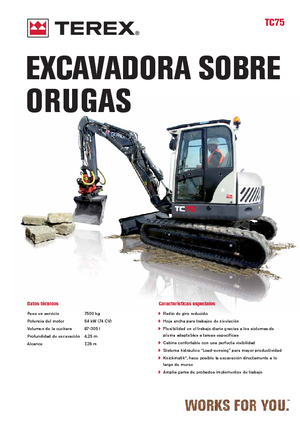 Excavatoare pe șenile Terex TC 75