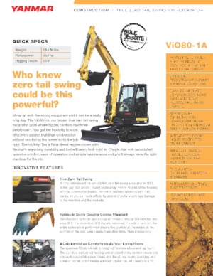 Excavatoare pe șenile Yanmar VIO 80-1 ACR