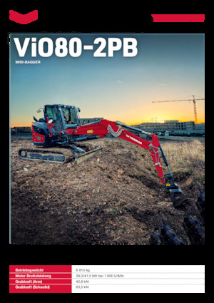 Excavatoare pe șenile Yanmar VIO80-2PB