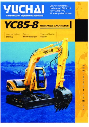 Excavatoare pe șenile Yuchai YC85-8 