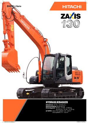 Excavatoare pe șenile Hitachi ZX 130-3