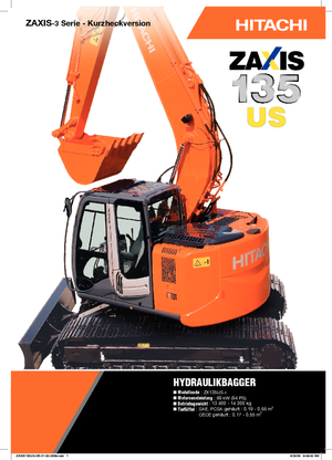 Excavatoare pe șenile Hitachi ZX 135 US-3
