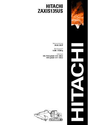 Excavatoare pe șenile Hitachi ZX 135 US