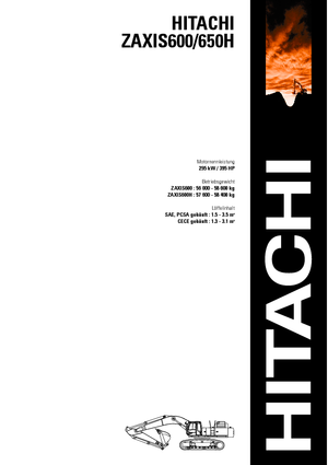 Excavatoare pe șenile Hitachi ZX 600