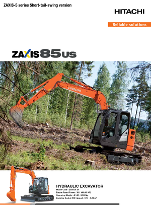 Excavatoare pe șenile Hitachi ZX85US-5A