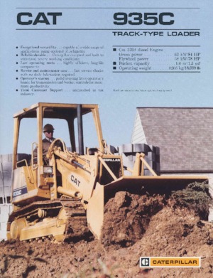 Încărcătoare pe șenile Caterpillar 935C