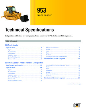 Încărcătoare pe șenile Caterpillar 953
