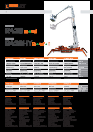 Nacele telescopice pe șenile Easy Lift R420