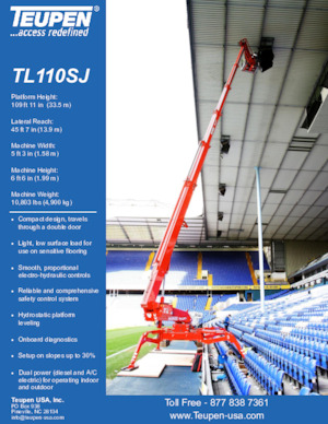 Nacele telescopice pe șenile TEUPEN TL110SJ 