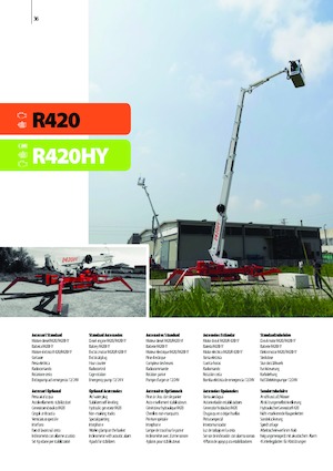 Nacele telescopice pe șenile Easy Lift R420