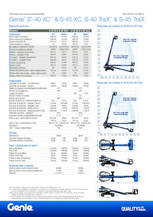 Nacele telescopice pe șenile Genie S-40 TraX