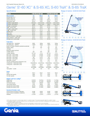 Nacele telescopice pe șenile Genie S-60 TraX 