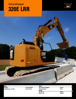 Excavatoare pe șenile Caterpillar 320E LRR