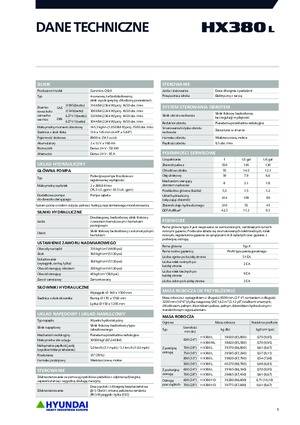 Excavatoare pe șenile Hyundai HX380L