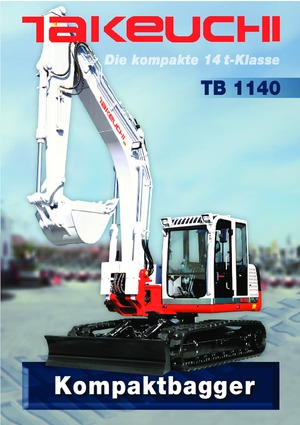 Excavatoare pe șenile Takeuchi TB 1140