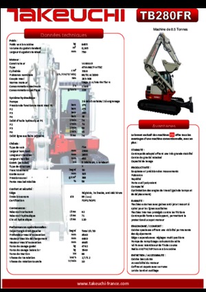 Excavatoare pe șenile Takeuchi TB 280 FR