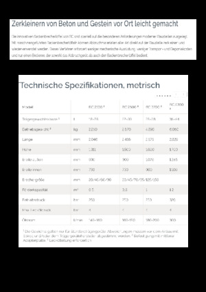 Cupe de concasor Epiroc BC 2500 