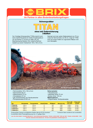 Cultivatoare Brix Titan 300