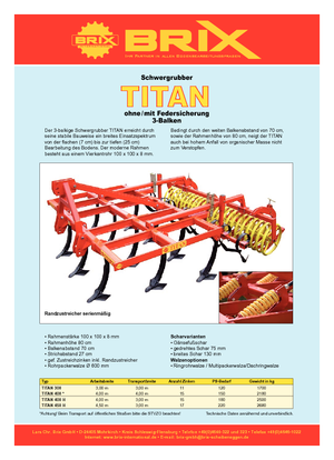 Cultivatoare Brix Titan 300 FA RPW Ø 600
