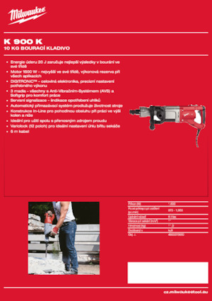 Ciocane demolatoare Milwaukee K 900 K
