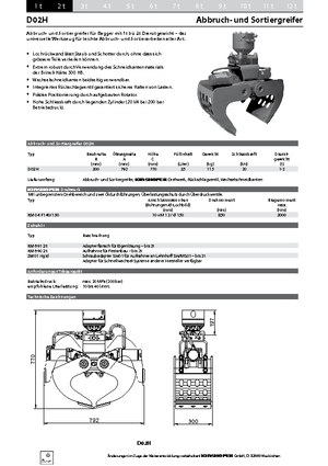 Apucătoare de demolare Kinshofer D 02 H