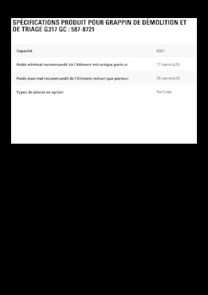 Apucătoare de demolare Caterpillar G317 GC