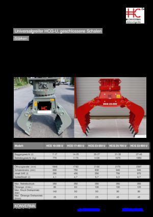 Apucătoare de demolare Konverma HCG 17-450-U