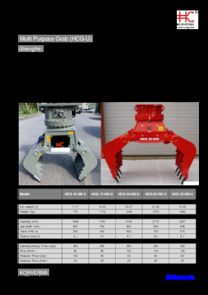 Apucătoare de demolare Konverma HCG 17-450-U
