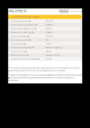 Apucătoare de demolare Epiroc MG 2700 R