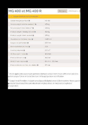 Apucătoare de demolare Epiroc MG 400