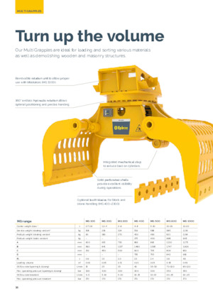 Apucătoare de demolare Epiroc MG 1000 