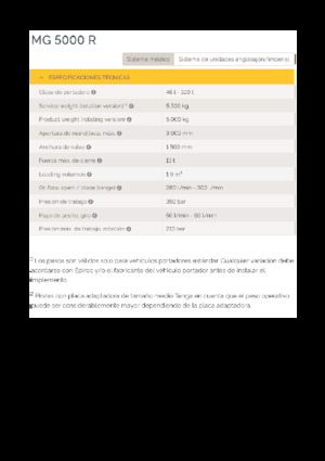 Apucătoare de demolare Epiroc MG 5000 R