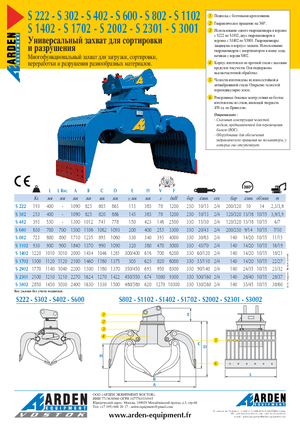 Apucătoare de demolare Arden S 3001