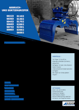 Apucătoare de demolare Arden S6002