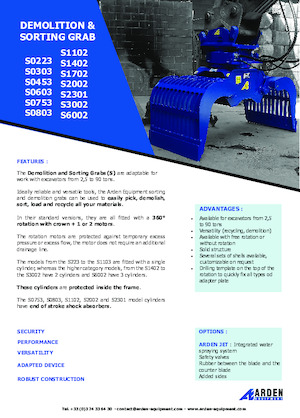 Apucătoare de demolare Arden S2002