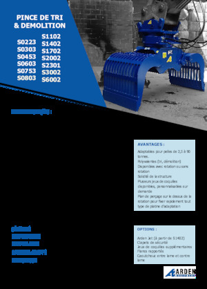 Apucătoare de demolare Arden S2002