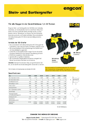 Apucătoare de demolare engcon SG06