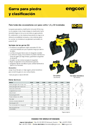 Apucătoare de demolare engcon SG06