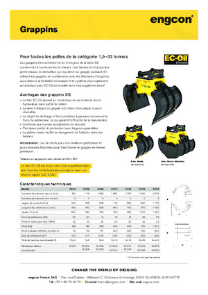 Apucătoare de demolare engcon SG06