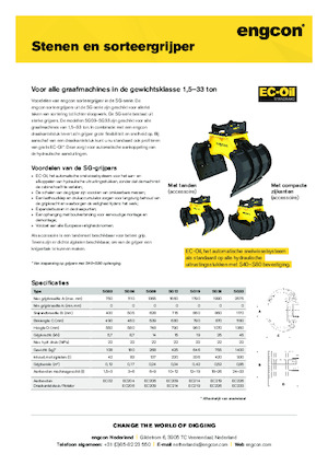 Apucătoare de demolare engcon SG06