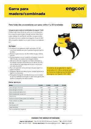 Apucătoare de demolare engcon TG55HD