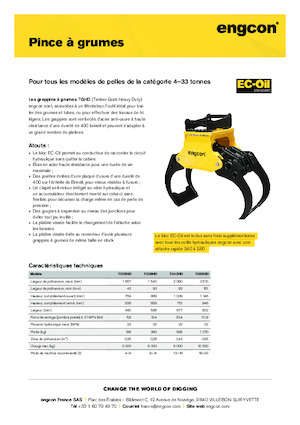 Apucătoare de demolare engcon TG55HD
