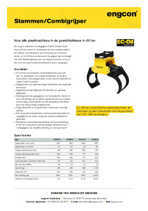 Apucătoare de demolare engcon TG55HD