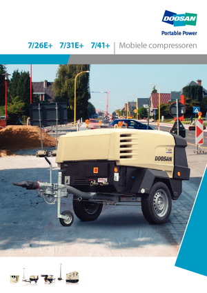 Compresoare de aer portabile - diesel, electrice, pe benzină Doosan 7/26E+
