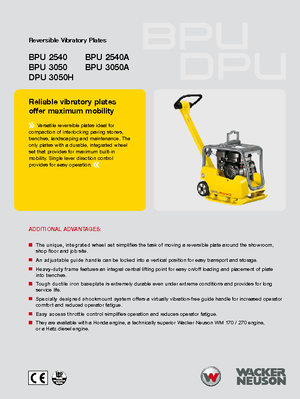 Plăci compactoare reversibile Wacker Neuson BPU 2540