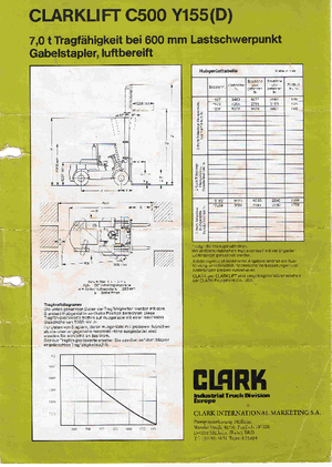 Stivuitoare frontale diesel Clark C 500-y-155 D