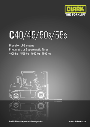 Stivuitoare frontale diesel Clark C 55 s D