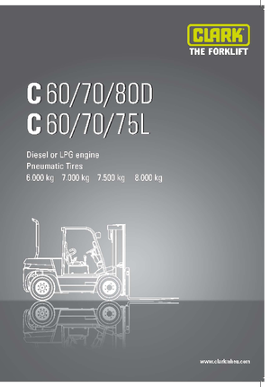 Stivuitoare frontale diesel Clark C 80 D